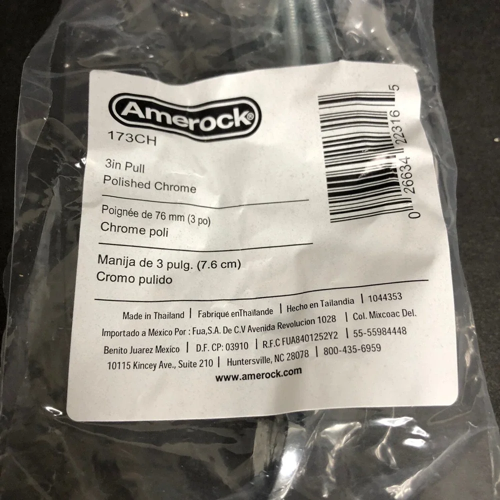AMEROCK 3in Chrome Drawer Pull 10 Pack 173CH Center Grip NEW